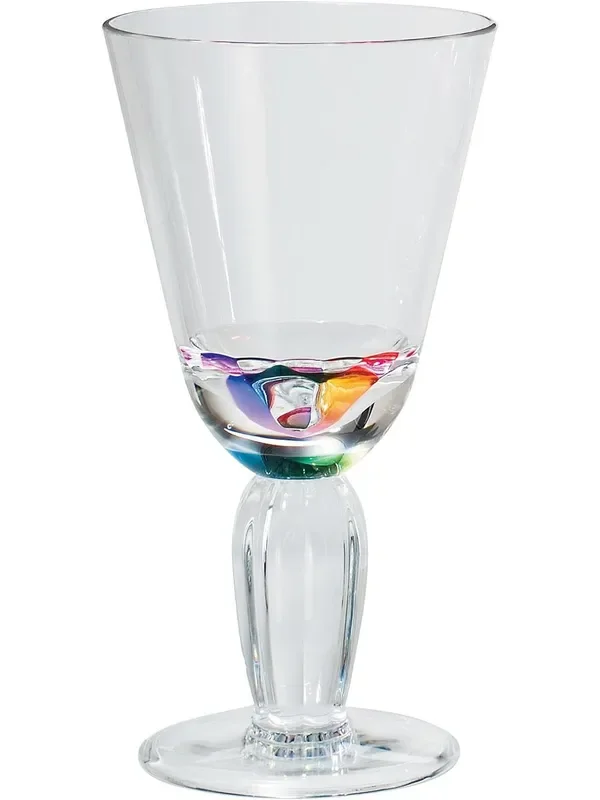 Acrylic Wine Glass Rainbow Diamond 12oz 24040