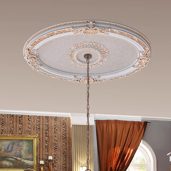 AFD French Blanco Oval Chandelier Ceiling Medallion