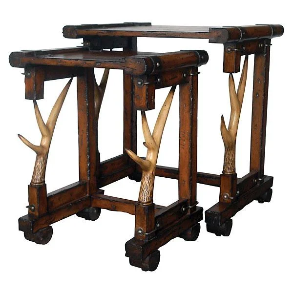 AFD Rustic 2 Piece Nesting Tables Set