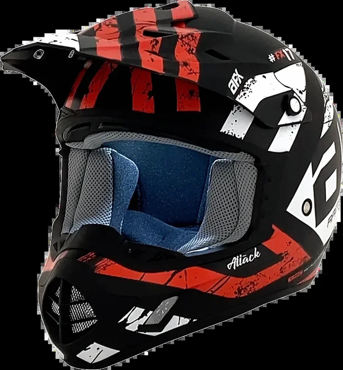 AFX FX-17 Helmet – Attack – Matte Black/Red – Medium 0110-7150