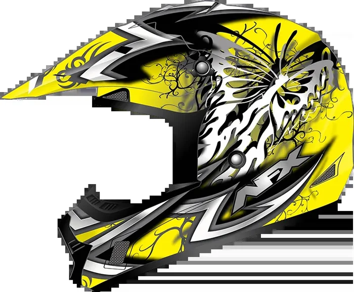 AFX FX-17 Helmet – Butterfly – Matte Yellow – XL 0110-7135