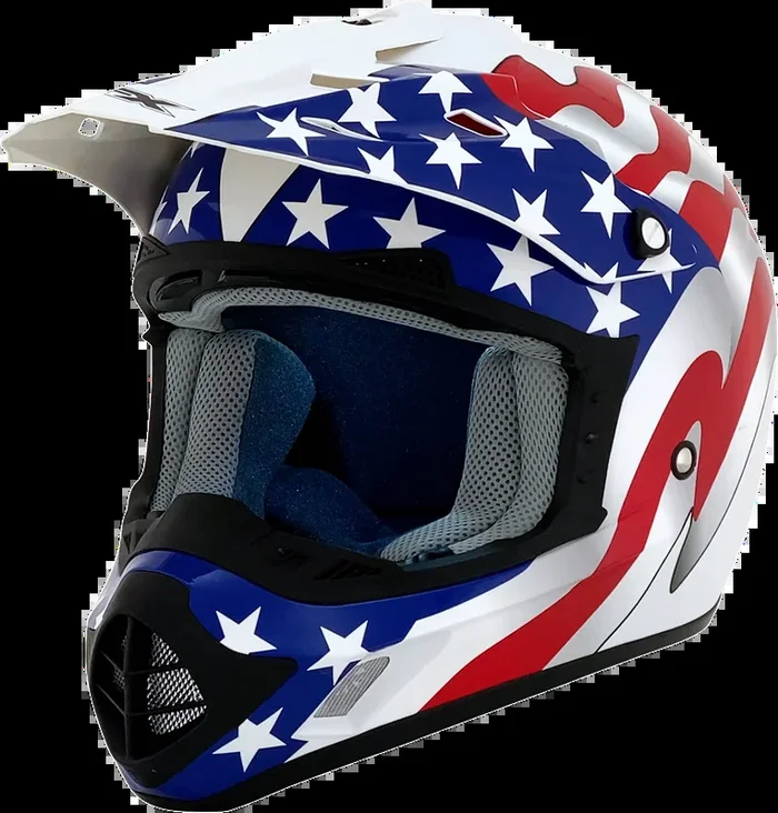 AFX FX-17 Helmet – Flag – White – 2XL 0110-2379