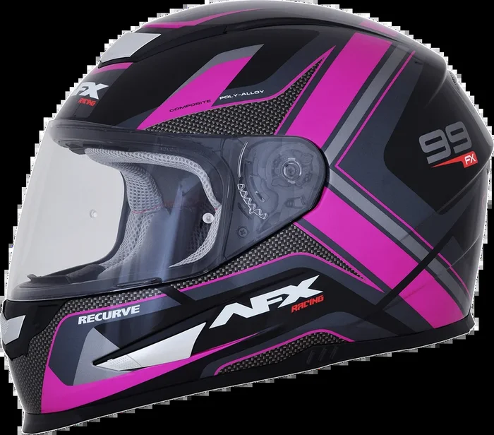 AFX FX-99 Helmet – Recurve – Black/Fuchsia – Medium 0101-11103