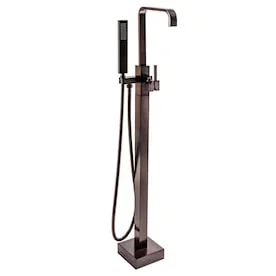 AKDY 42.5-in Antique Bronze 1-Handle Residential Freestanding Bathtub Faucet with Hand Shower
