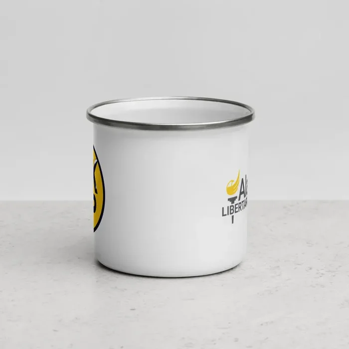 Alaska Libertarian Party Enamel Mug