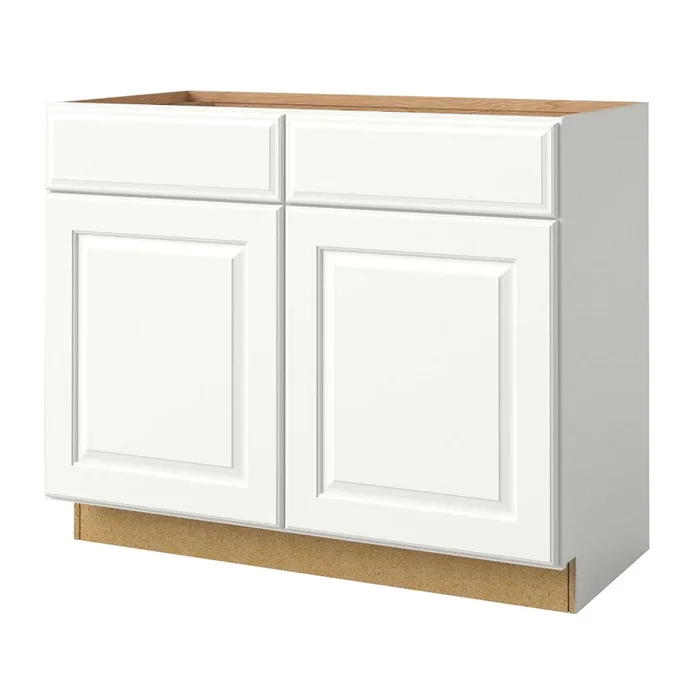allen + roth Tilson 42-in W x 34.5-in H x 24-in D Linen Sink Base Fully Assembled Cabinet (Raised Panel Square Style)