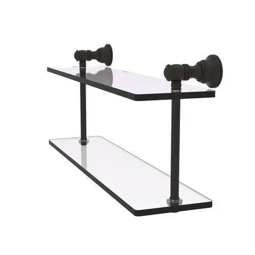 Allied Brass Carolina Oil Rubbed Bronze 2-Tier Brass Wall Mount Bathroom Shelf