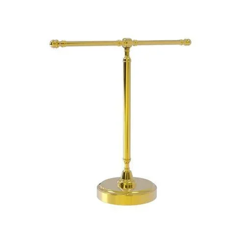 Allied Brass Retro Wave Polished Brass Freestanding Towel Rack