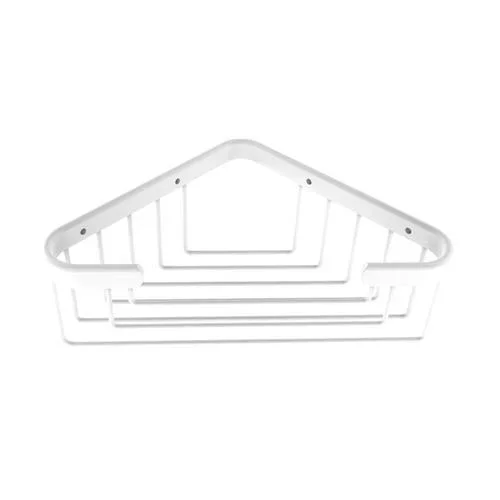 Allied Brass Toiletry Corner Shower Basket in Matte White