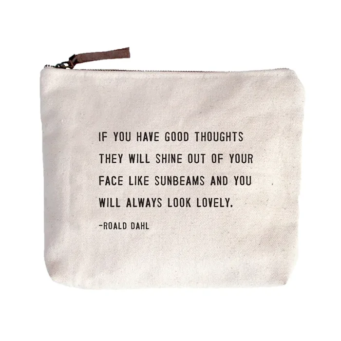 ***Always Look Lovely (Roald Dahl) Canvas Zip Bag