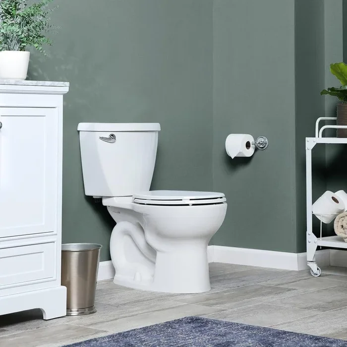 American Standard Cadet 3 White Round Standard Height 2-Piece Toilet 12-in Rough-In Size