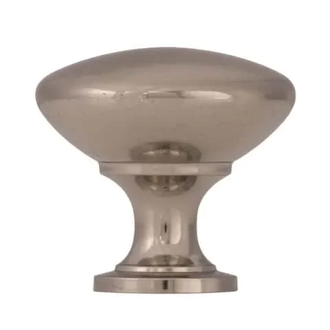 Amerock Allison Round Cabinet Knob 1-3/16 in. D 1-1/8 in. Brushed Chrome 1 pk