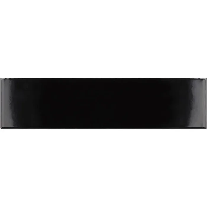 Apollo Tile Arte Black 2-in x 8-in Glossy Ceramic Brick Look Floor and Wall Tile (5.38-sq. ft/ Carton)