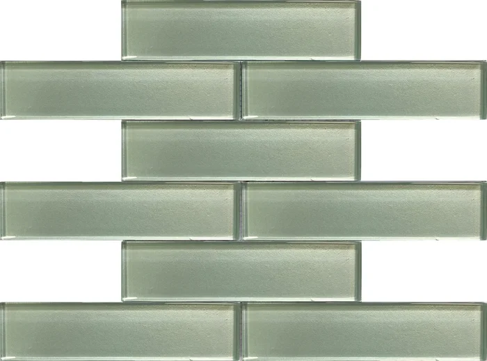 Apollo Tile (Sample) Cosmos Blue 4-in x 4-in Glossy Glass Brick Mosaic Wall Tile