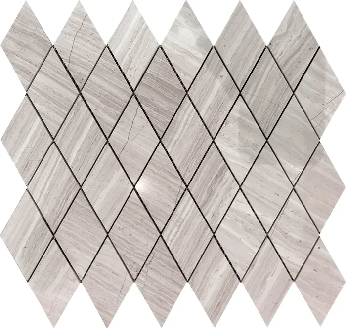 Apollo Tile (Sample) Floor and Wall Tile Gray 4-in x 4-in Polished Marble Diamond Patterned Floor and Wall Tile