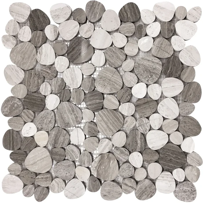 Apollo Tile (Sample) Floor and Wall Tile Gray 4-in x 4-in Polished Marble Mixed Pattern Patterned Floor and Wall Tile