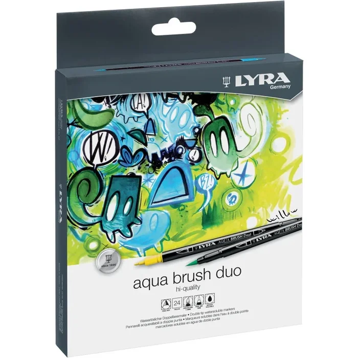 Aqua Brush Duo Markers 24Ct Asst