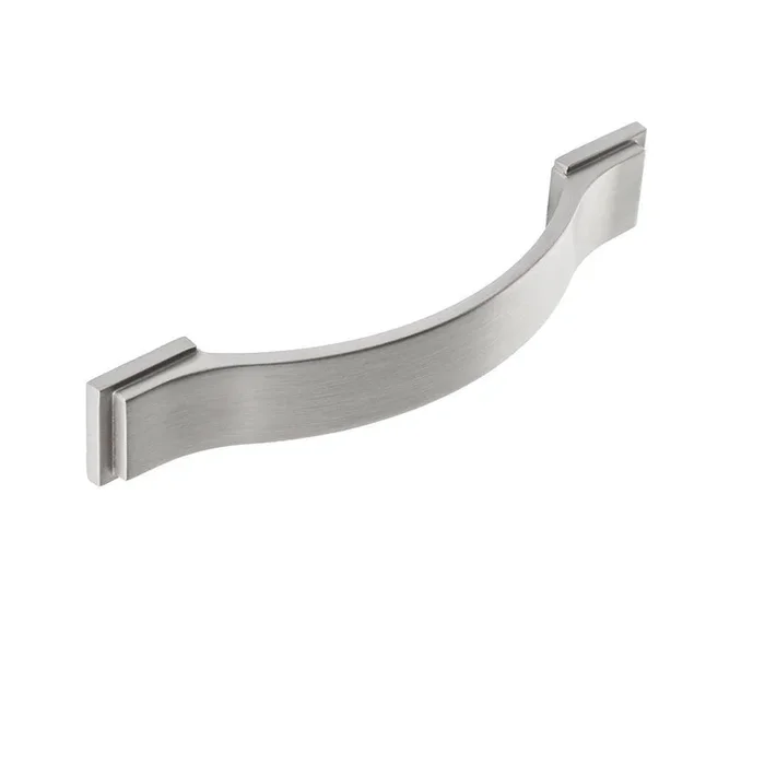 Architectural Smooth 3-1/2 in. Center-to-Center Satin Nickel Drawer Pull