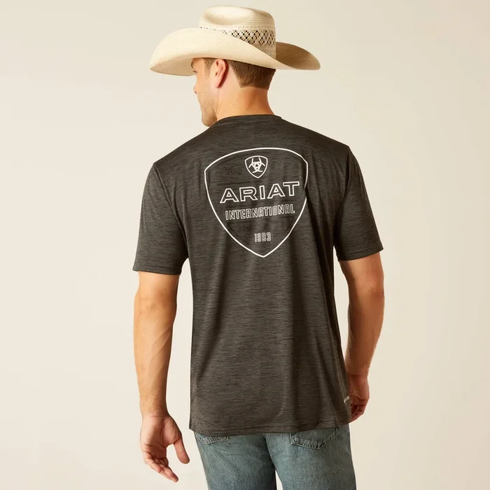 Ariat Men’s Charger TEK Charcoal Crestline T-Shirt