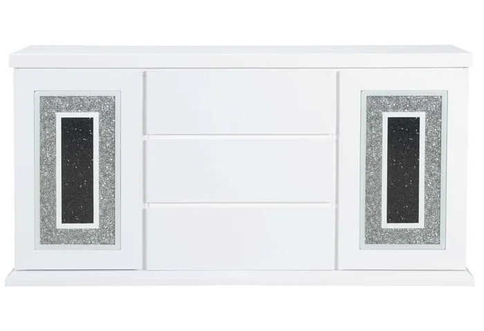 Ariya White Buffet White Rubber Wood