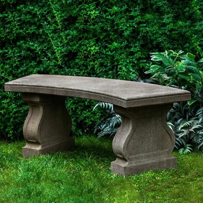 Arles Concrete Garden Bench – Campania #BE136