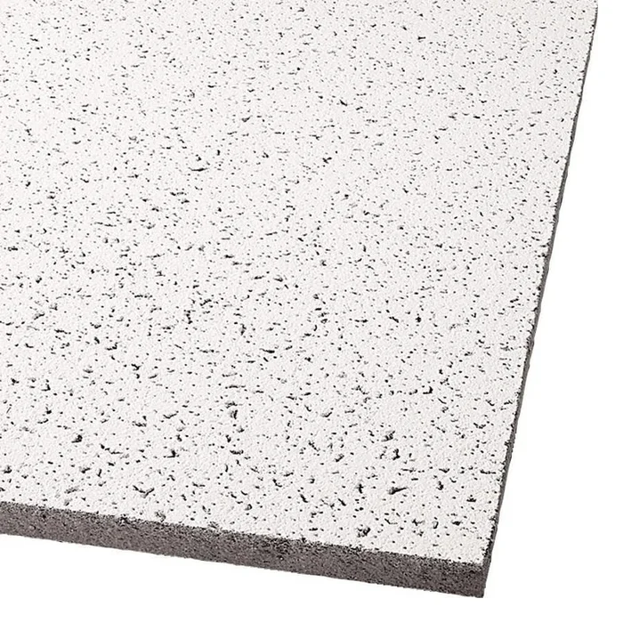 Armstrong Ceilings 24-in x 24-in Random Textured Contractor 16-Pack White Fissured 15/16-in Drop Acoustic Panel Ceiling Tiles