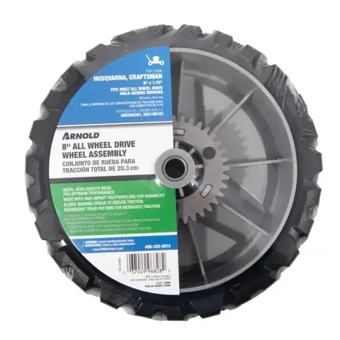 Arnold 2.25 in. W X 8 in. D Lawn Mower Replacement Wheel