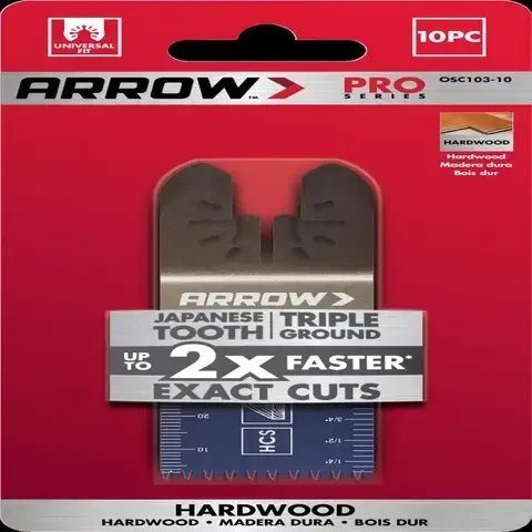 Arrow Pro 1-5/16 in. High Carbon Steel Semi-Circle Japanese Blade Hardwood 10 pc