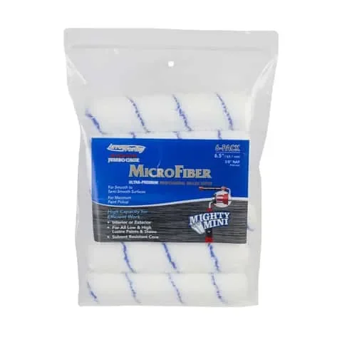 ArroWorthy Barracuda Microfiber 6.5 in. W X 3/8 in. Jumbo Paint Roller Cover 6 pk