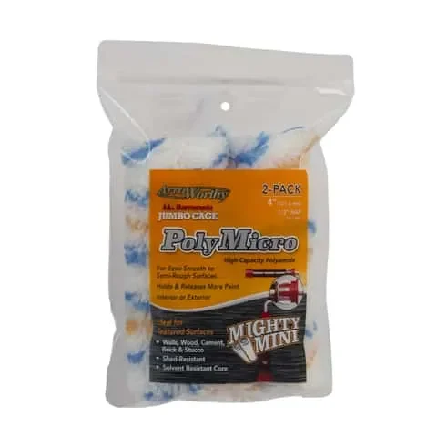 ArroWorthy Barracuda Poly Micro 4 in. W X 1/2 in. Jumbo Paint Roller Cover 2 pk