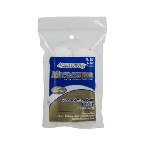 ArroWorthy Microfiber 4 in. W X 9/16 in. Mini Paint Roller Cover 2 pk