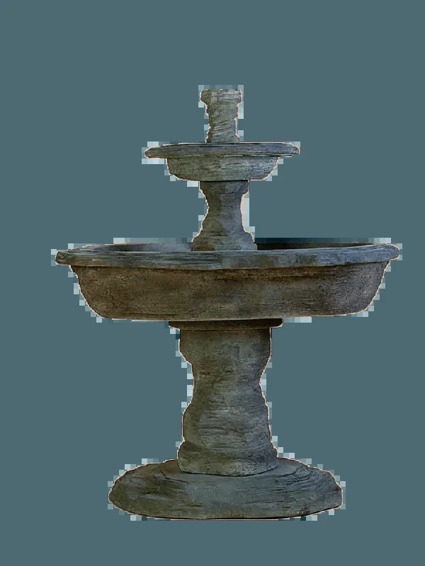 Artesia Slate Two Tier Cast Stone Outdoor Garden Fountain