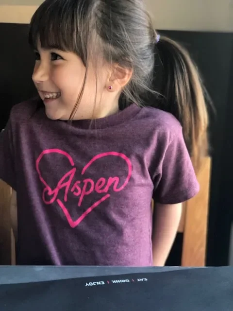 Aspen Heart Tee Pink