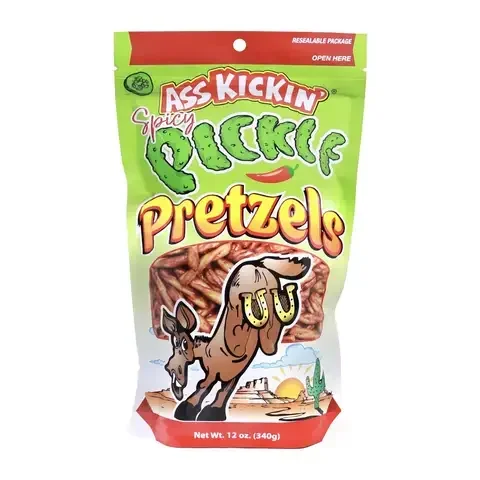 Ass Kickin’ Spicy Pickle Pretzels 12 oz Bagged