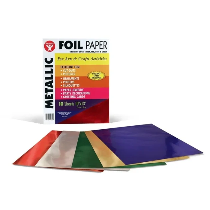 Assorted 10″ X 13″ Metallic Foil Paper 10 Sheets