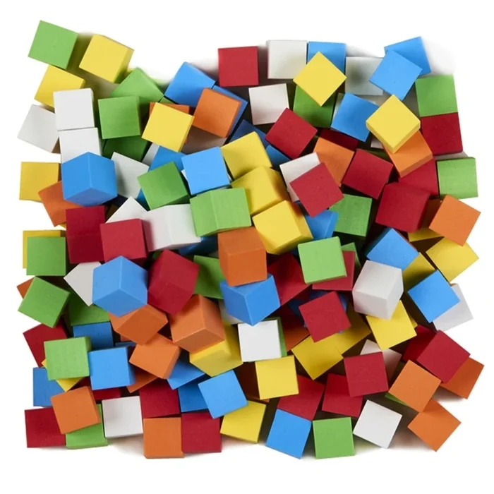 Assorted 16Mm Foam Blank Dice Bag Of 200