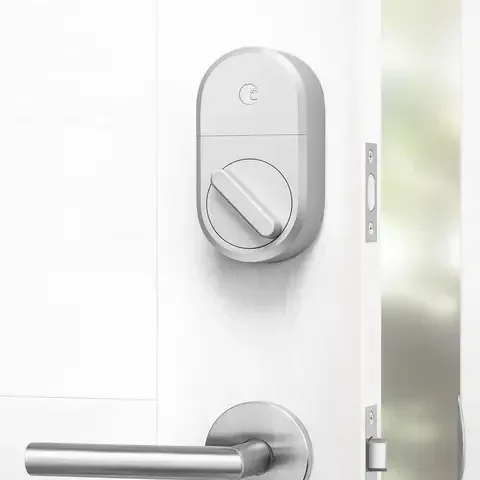 August Home Polished Nickel Metal Smart Lock