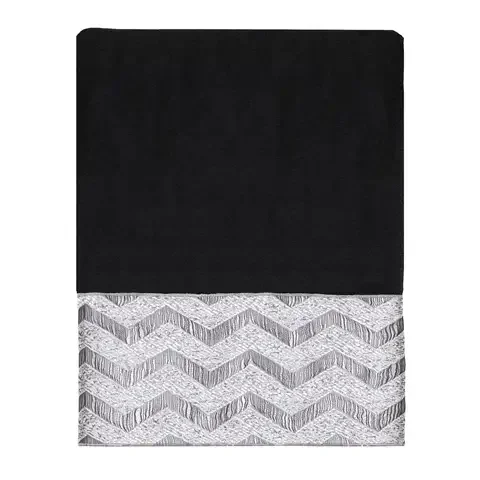 Avanti Linens Chevron Galaxy Black Cotton Contemporary Bath Towel 1 pc