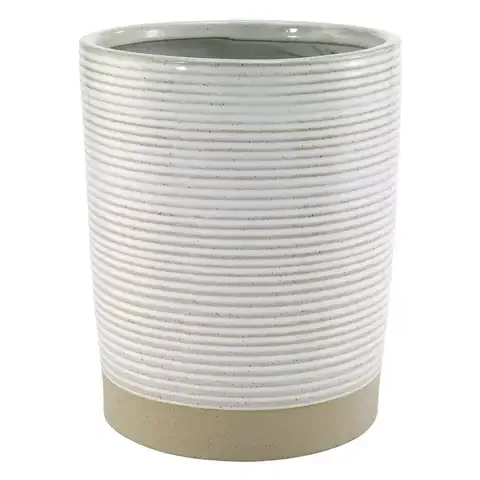 Avanti Linens Drift 64 oz White Ceramic Wastebasket