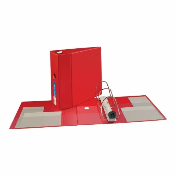 Avery Heavy-Duty 3-Ring Binder With Locking One-Touch Ezd Rings, 5″ D-Rings, 45% Recycled, Red