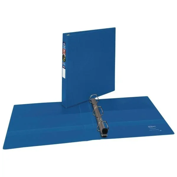 Avery Heavy-Duty Non-View Binder with DuraHinge and One Touch EZD Rings, 3 Rings, 1″ Capacity, 11 X 8.5, Blue