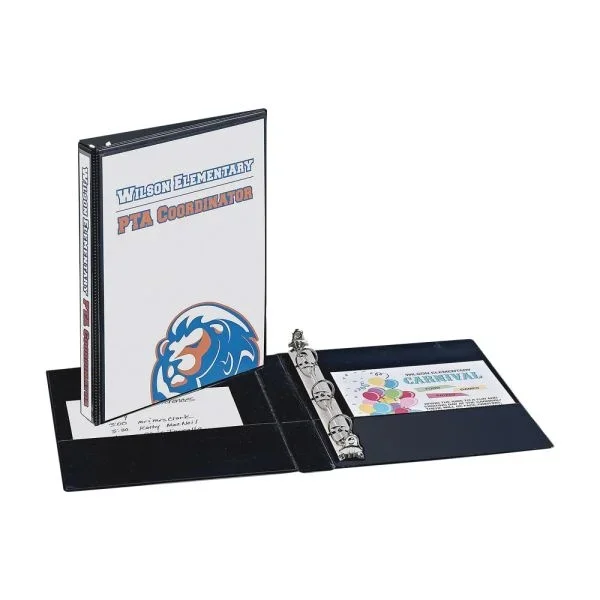 Avery Mini Durable View 3-Ring Binder, 1/2″ Round Rings, Black