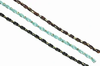 B103 – 3mm enameled & diamond cut two-tone rope style chain