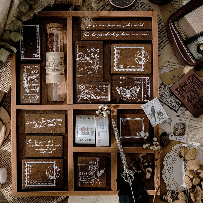 Back In Time Vintage Correspondence Wooden Rubber Stamp