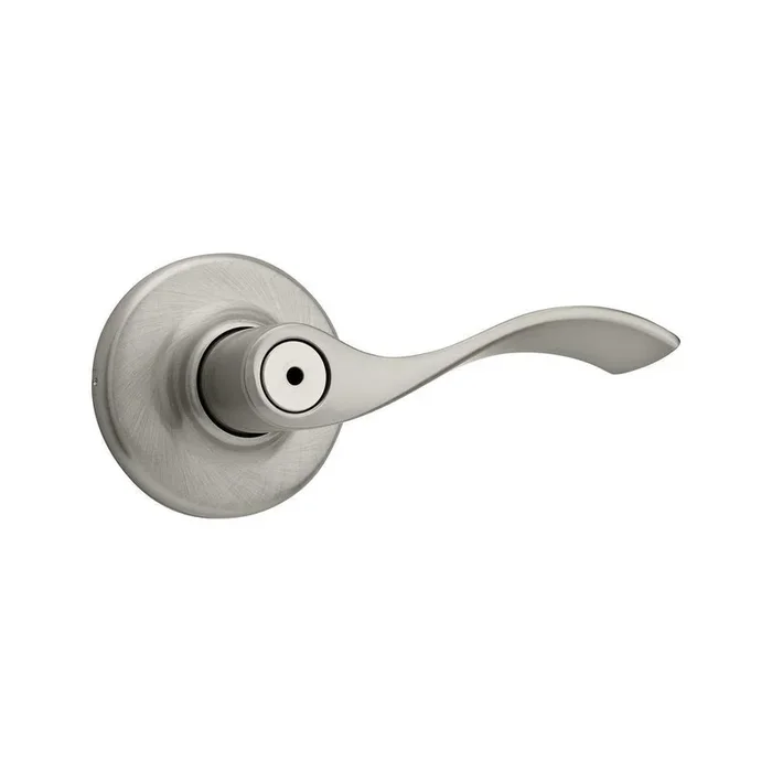 Balboa Satin Nickel Privacy Bed/Bath Door Lever with Microban Antimicrobial Technology