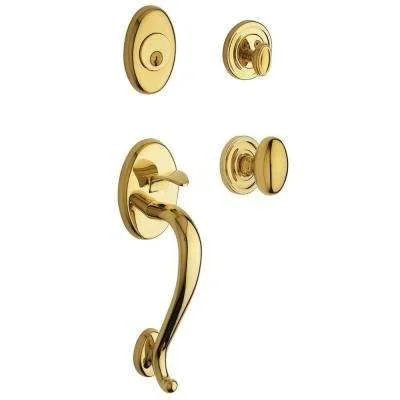 Baldwin Manchester Single Cylinder Oil Rubbed Bronze Left-Handed Door Handleset with Wave Door Lever