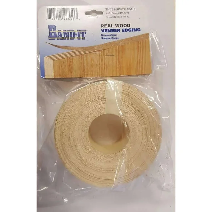 Band-It .030 in. T X 2 in. W X 50 ft. L White Birch Real Wood Veneer Edging