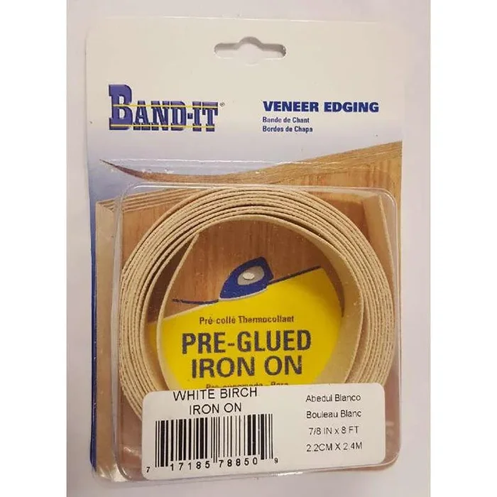 Band-It .030 in. T X 7/8 in. W X 8 ft. L White Birch Edge Banding