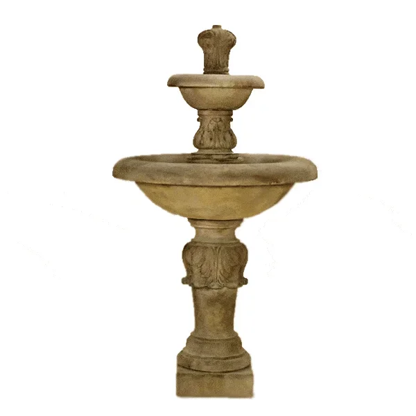 Barcellona Two Tier Outdoor Cast Stone Garden Fountain