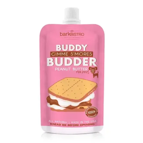 Bark Bistro Company Buddy Budder Gimme S’mores Grain Free Peanut Butter For Dogs 4 oz 3 in. 1 pk